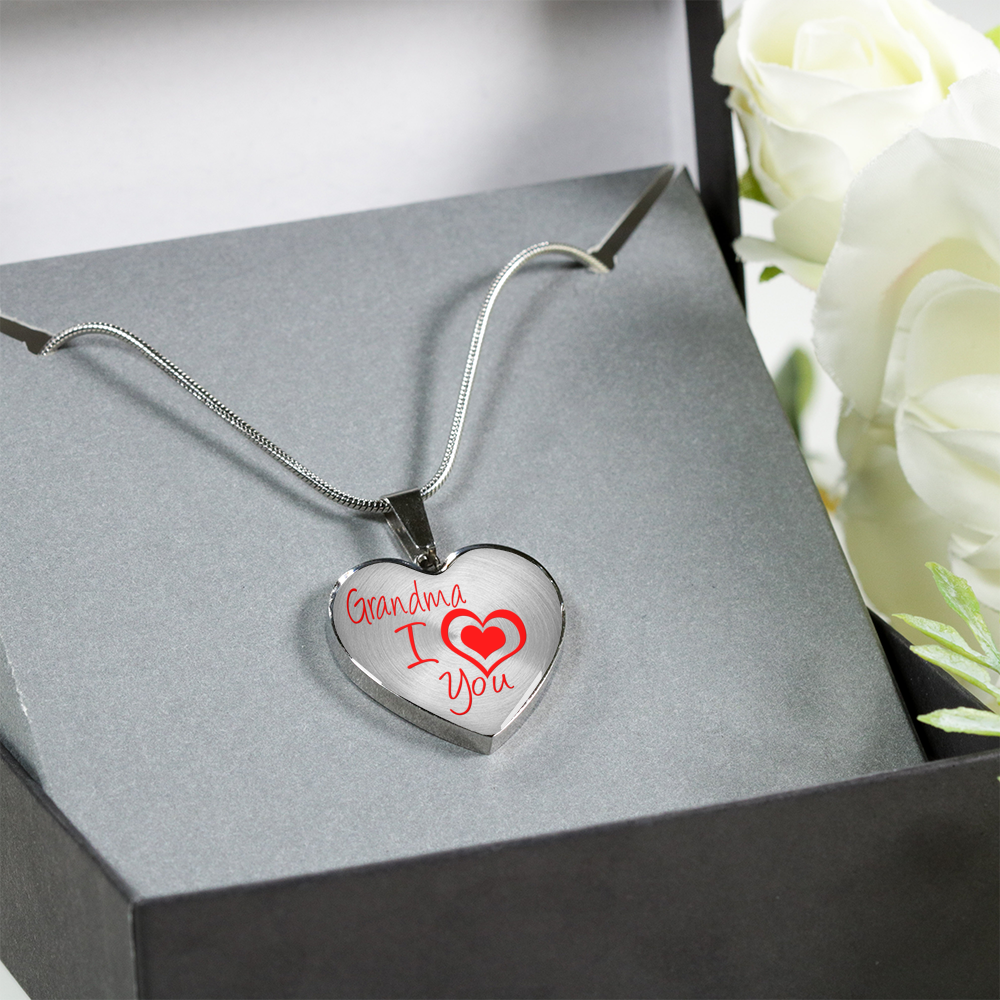 Grandma I Love You - Luxury Heart Necklace