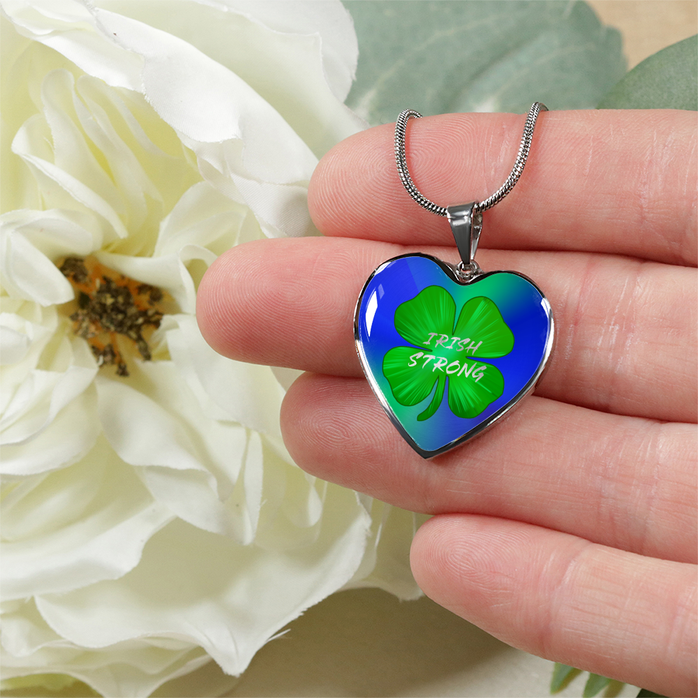 Irish Strong Luxury Heart Necklace - Vibrant 4-Leaf