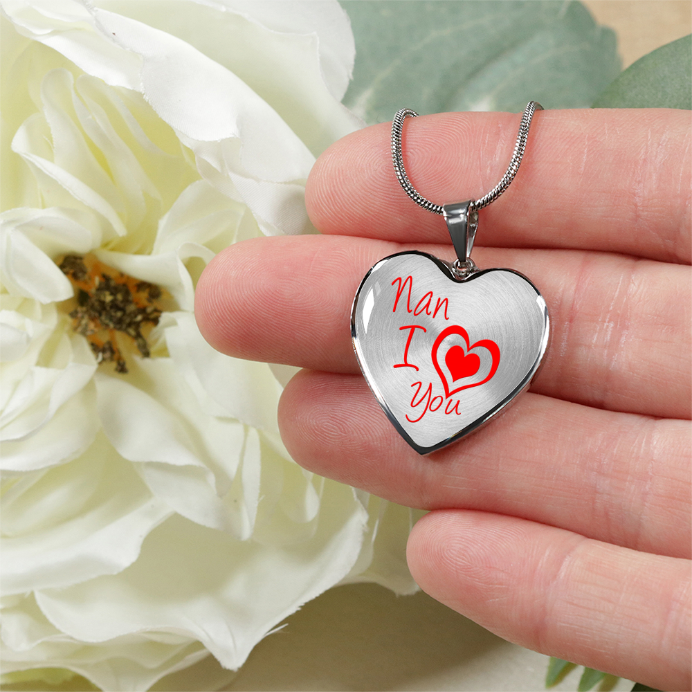 Nan I Love You - Luxury Heart Necklace