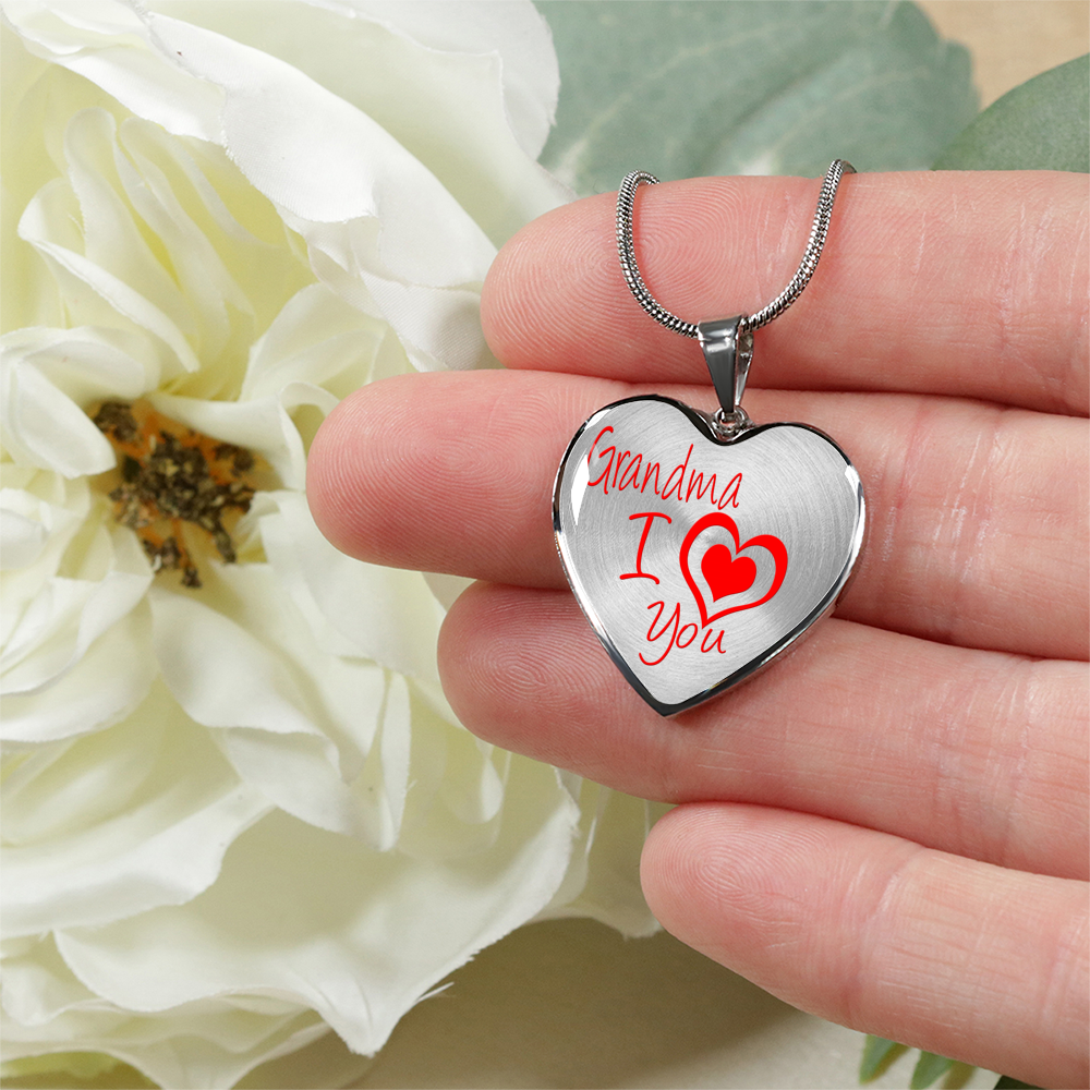 Grandma I Love You - Luxury Heart Necklace
