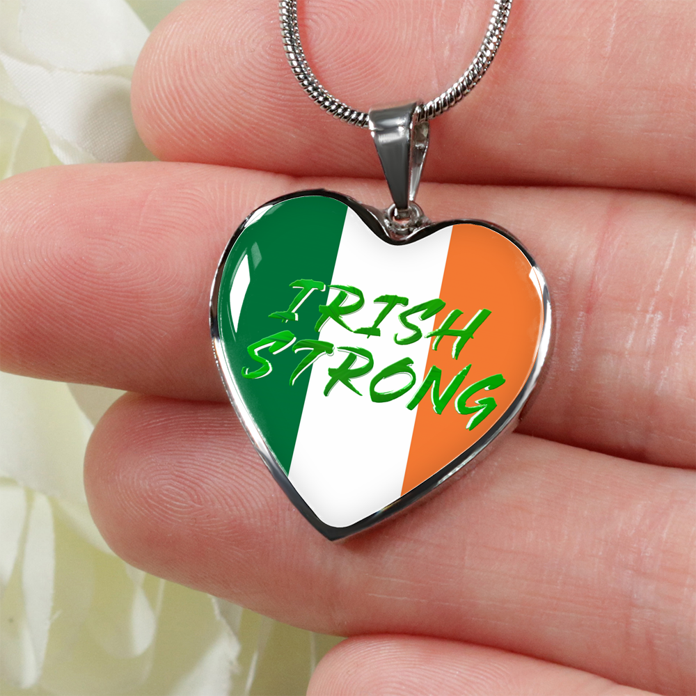Irish Strong Luxury Heart Necklace - Flag