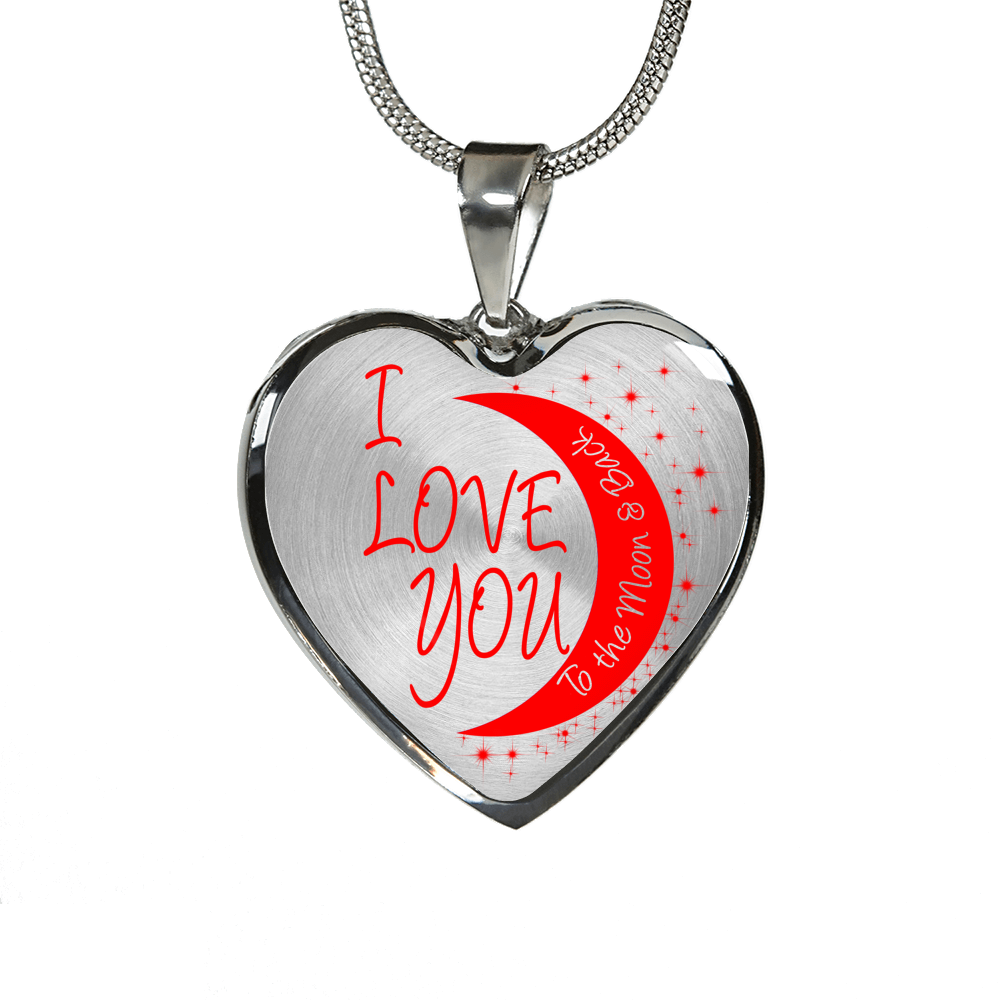 I Love You to the Moon - Luxury Heart Necklace