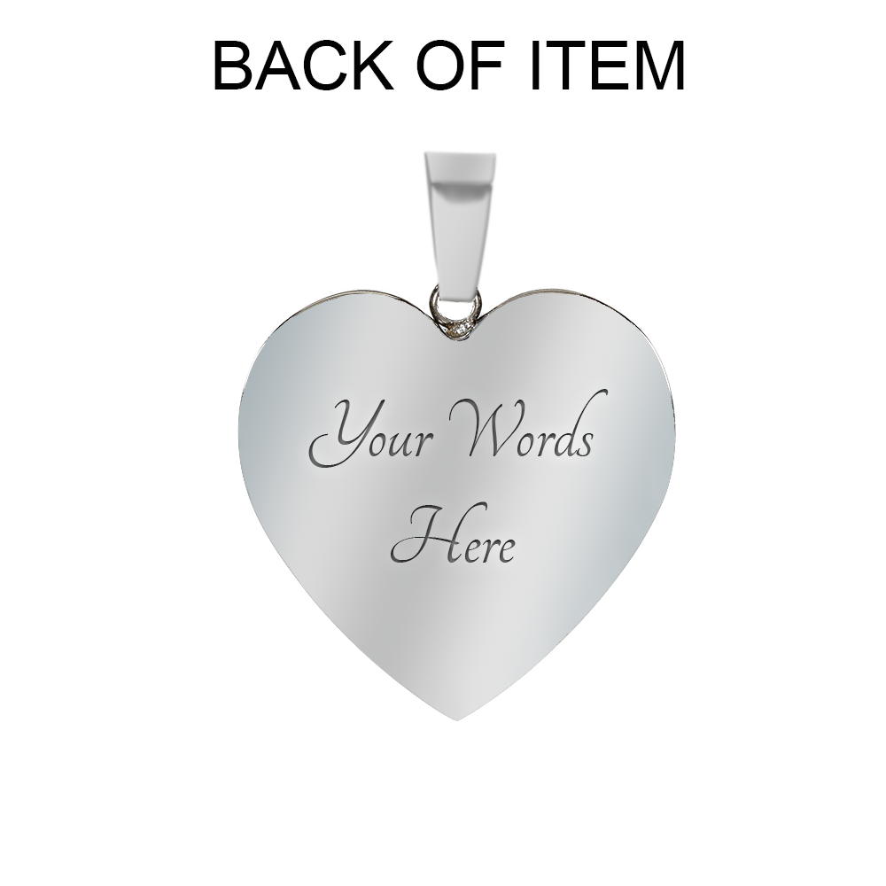 Personalization Engraving on Back Side of the Be My Valentine Necklace