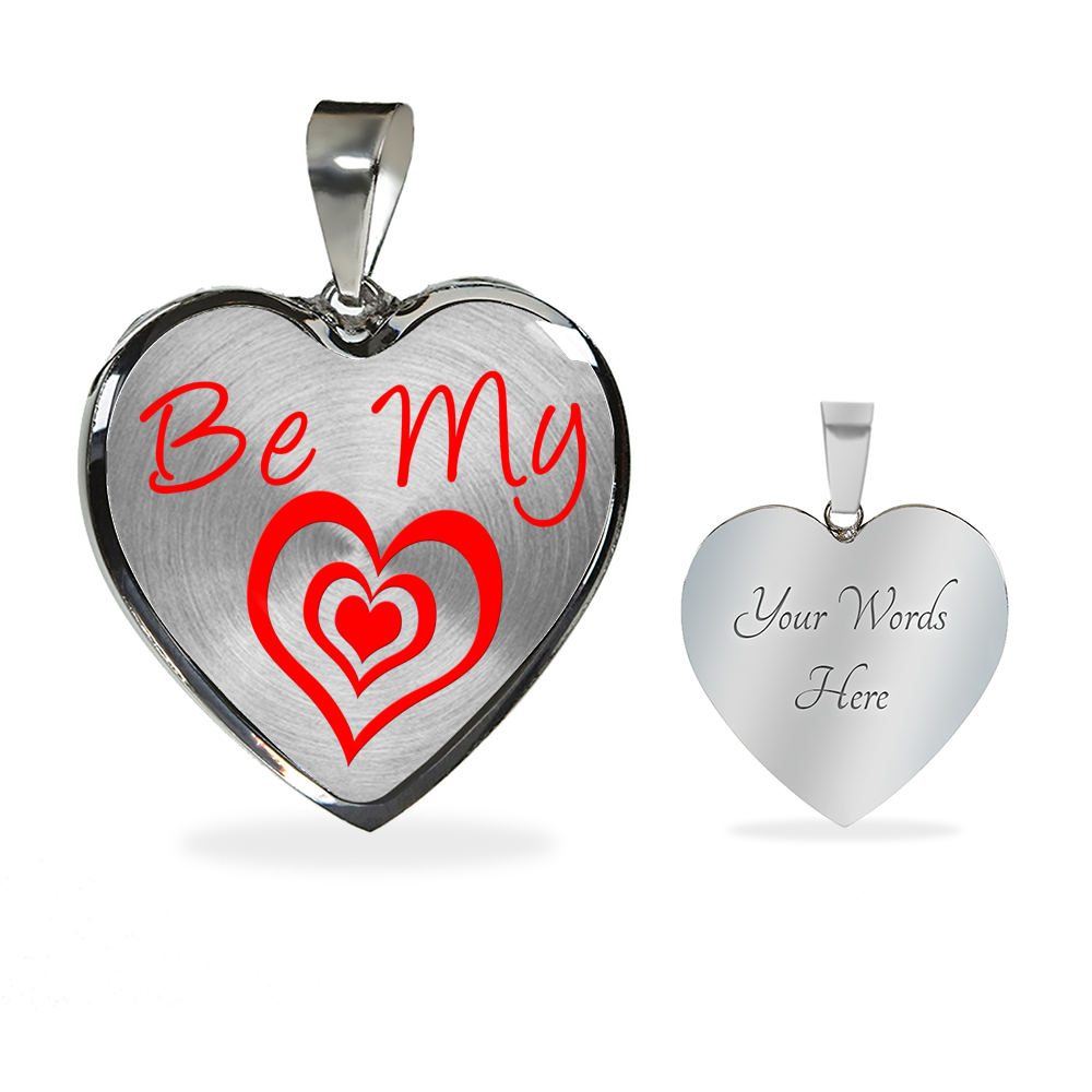 Be My Valentine Necklace with Personalized Engraving