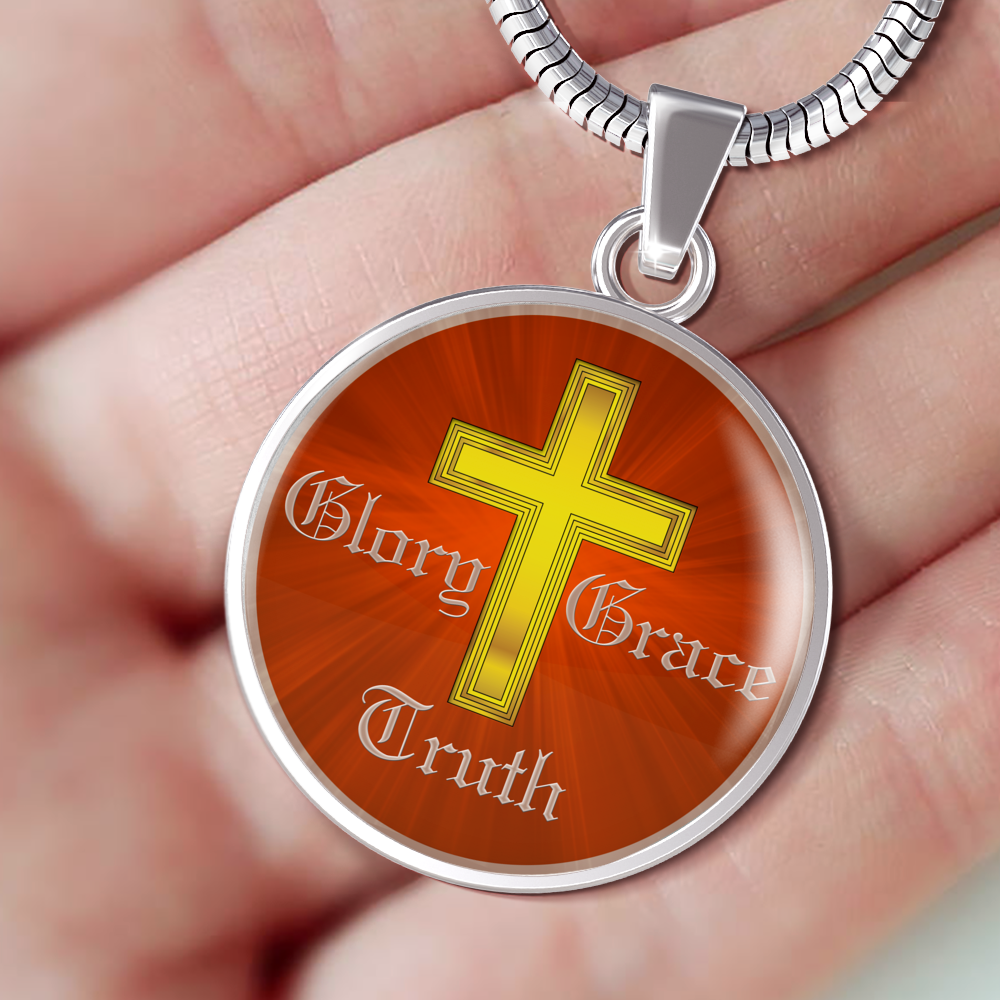 Glory-Grace-Truth - Luxury Circle Necklace