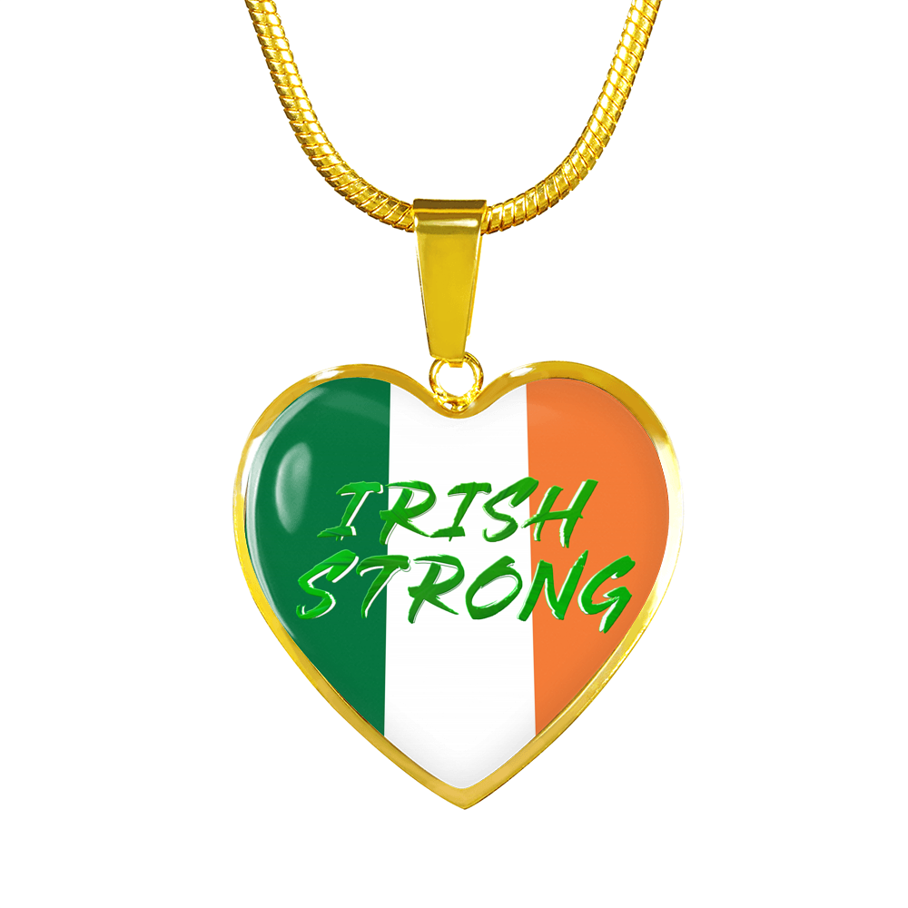 Irish Strong Luxury Heart Necklace - Flag
